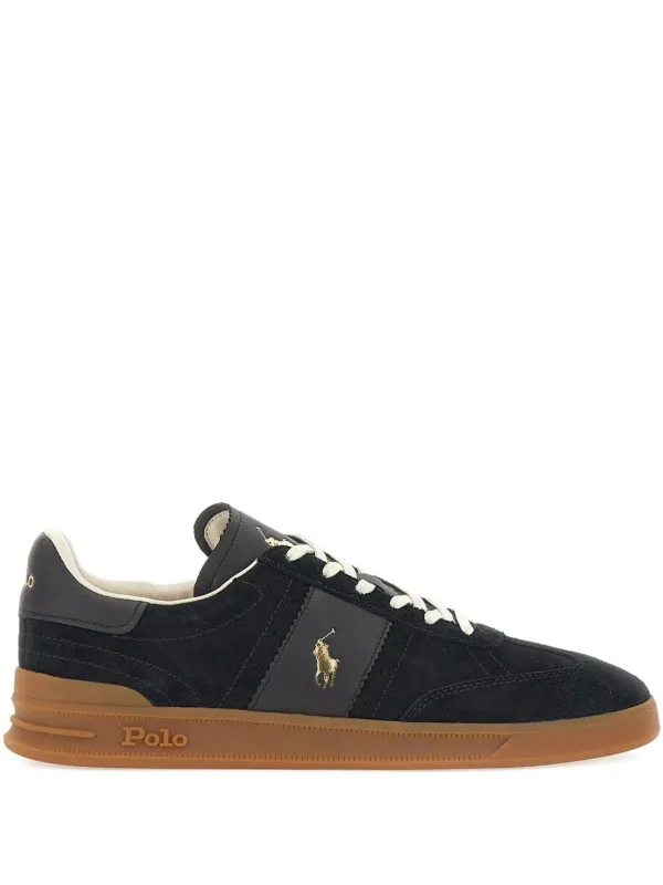 Polo Ralph Lauren レザースニーカー | ブラック | FARFETCH JP