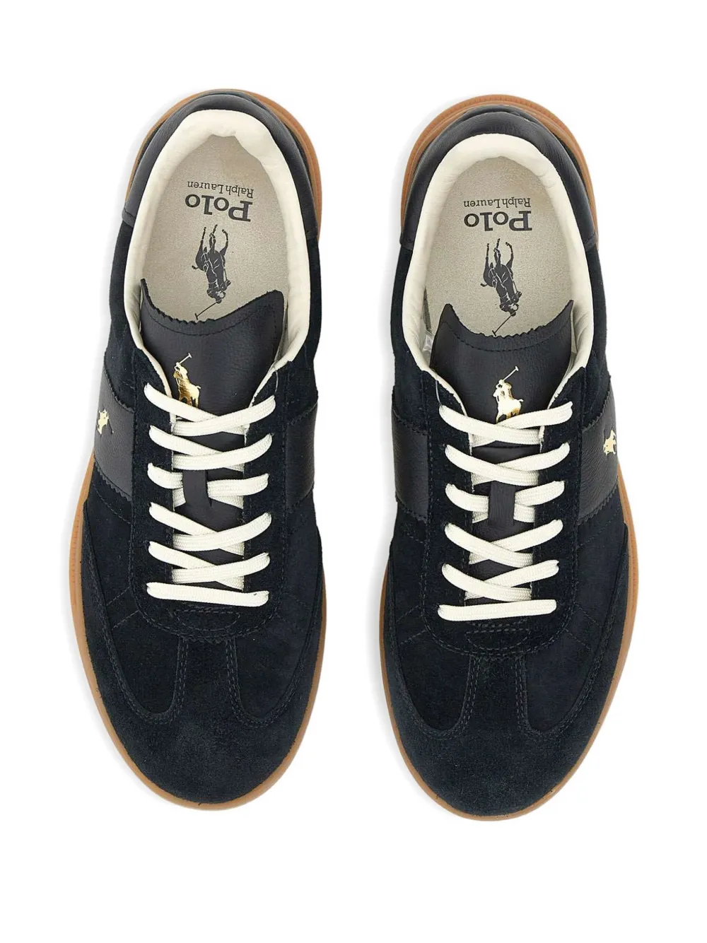 Polo Ralph Lauren Leren sneakers Zwart