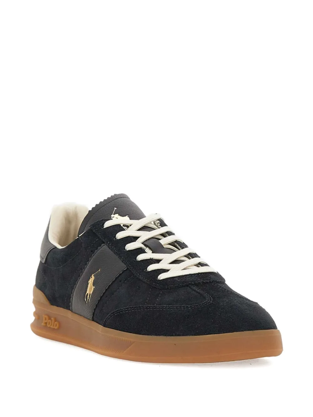 Polo Ralph Lauren Leren sneakers Zwart