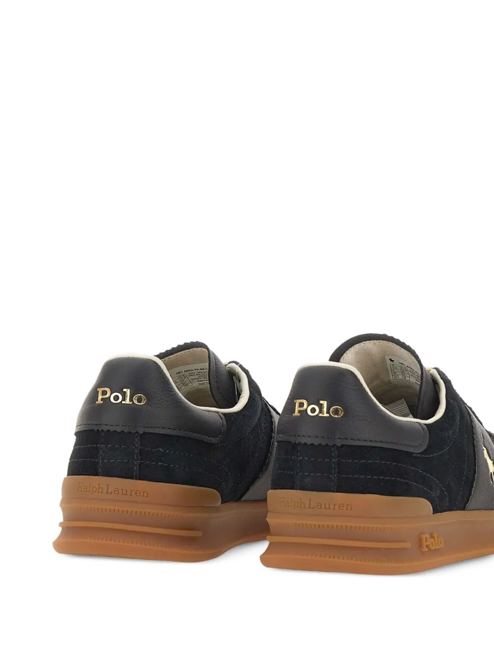 Polo Ralph Lauren Leren sneakers Zwart
