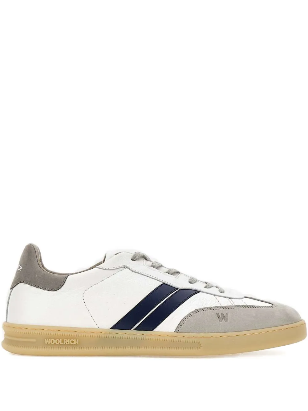 Woolrich Doubleu Leather Sneakers In White