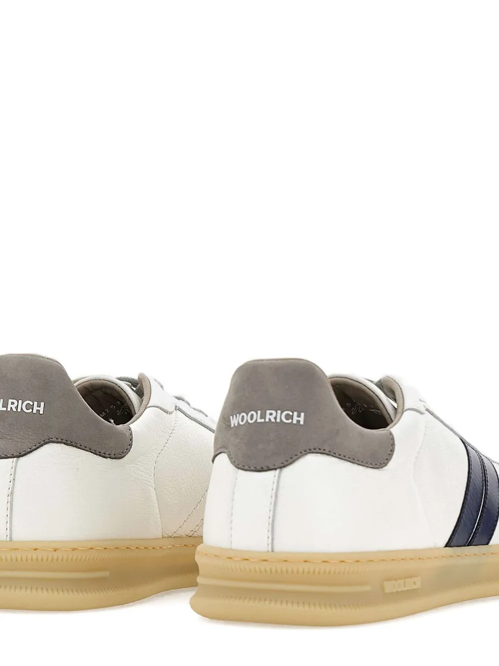 Woolrich Doubleu Leather Sneakers In White