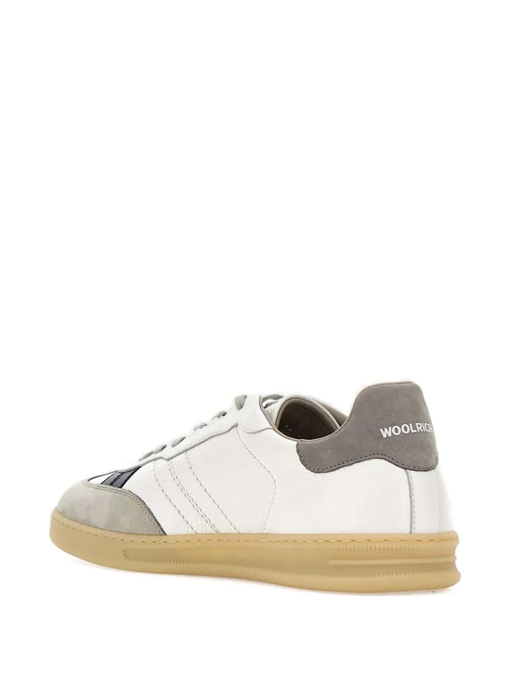 Woolrich Doubleu Leather Sneakers In White
