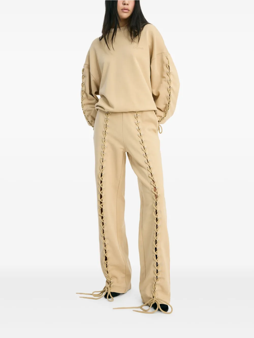 ROTATE BIRGER CHRISTENSEN Trainingsbroek met veters Beige