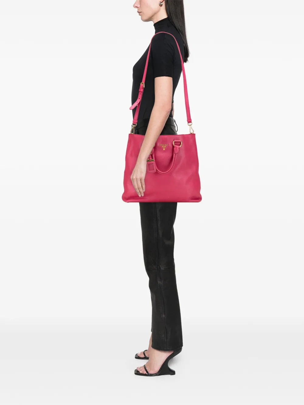 Prada Pre-Owned 2013-2025 Vitello Daino Open Convertible Tote satchel | Pre-Owned | Image 2