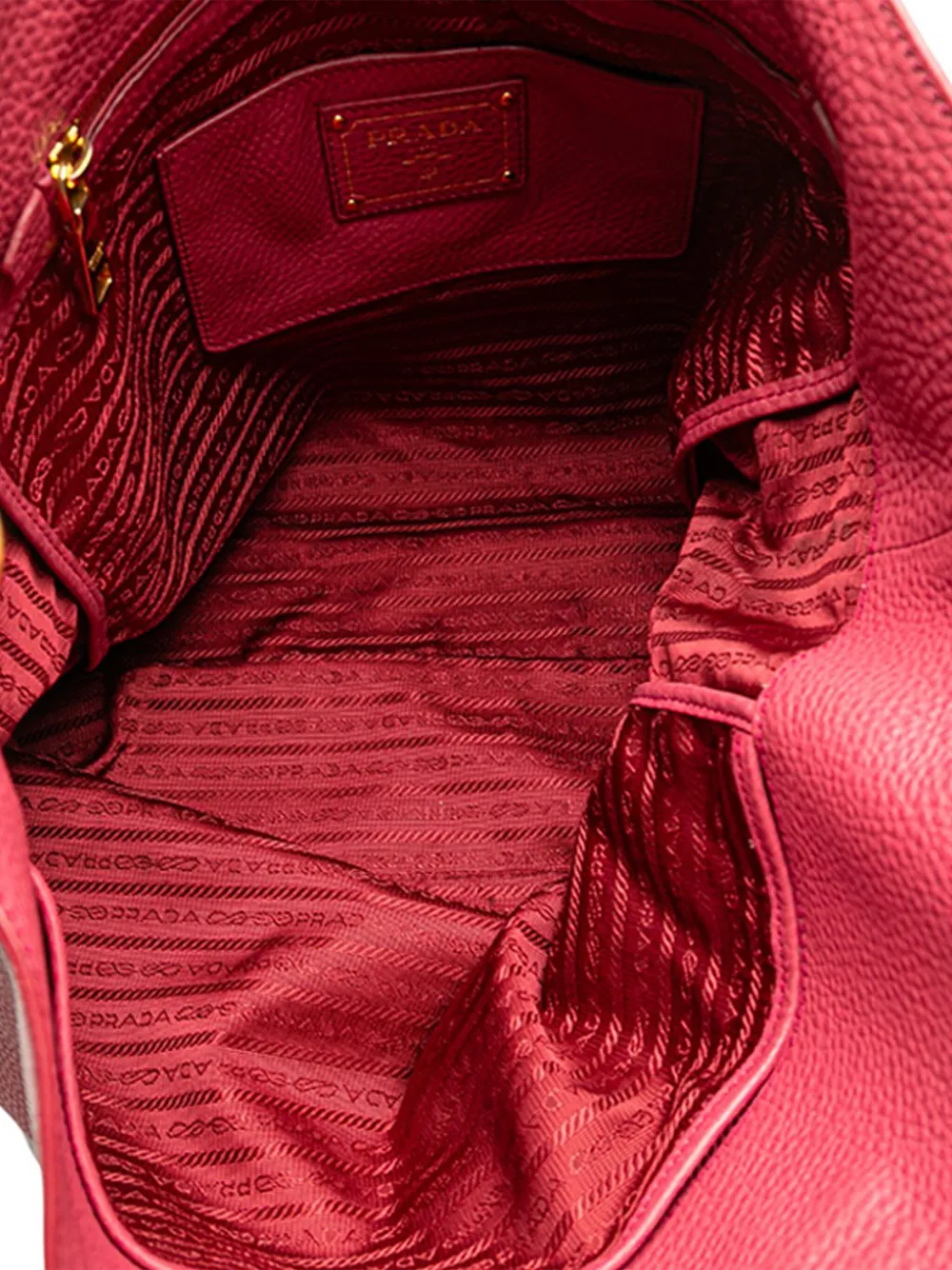 Pre-owned Prada 2013-2025 Vitello Daino Open Convertible Tote Satchel In Pink