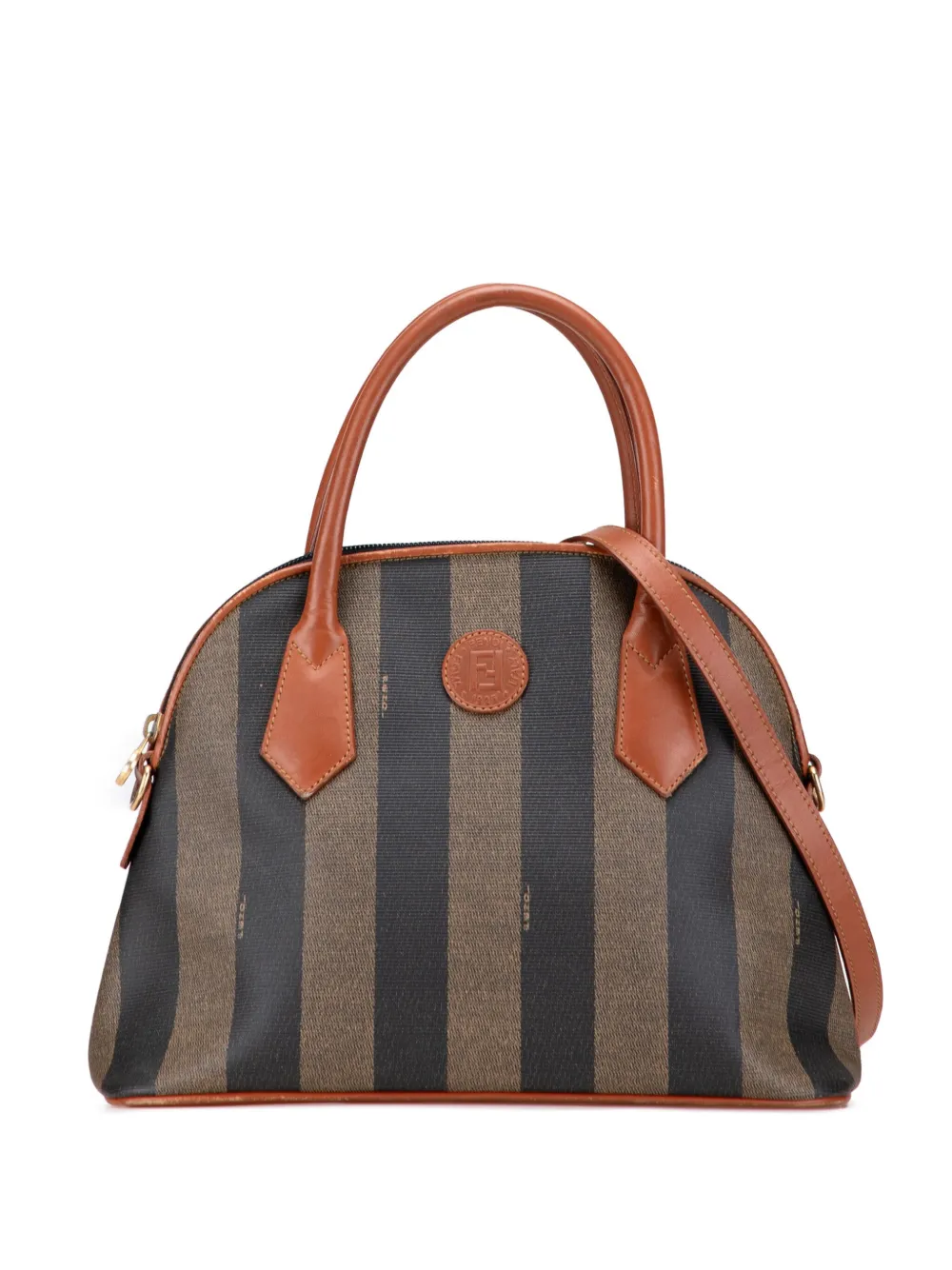 Fendi Pre-Owned 2000-2010 Pequin Coated Canvas Dome satchel - ブラウン Fendi Pre-Owned 2000-2010 Pequin Coated Canvas Dome satchel - ブラウン
