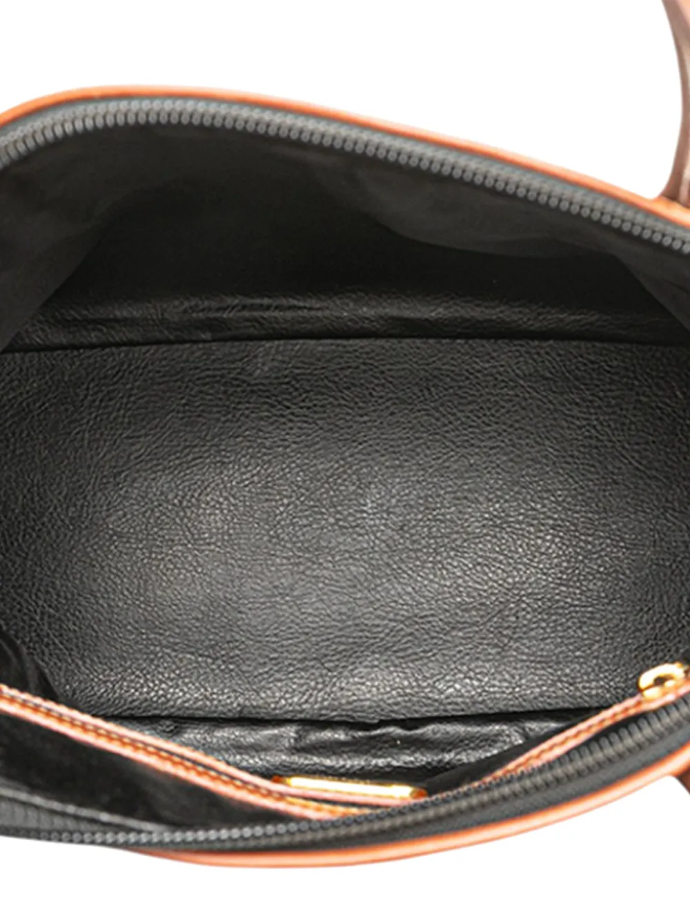 Pre-owned Fendi 2000-2010 Pequin Coated Canvas Dome Satchel In Brown