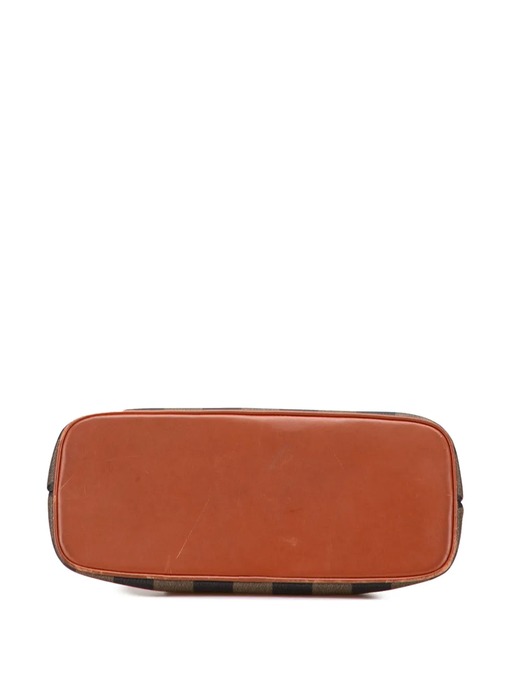 Pre-owned Fendi 2000-2010 Pequin Coated Canvas Dome Satchel In Brown