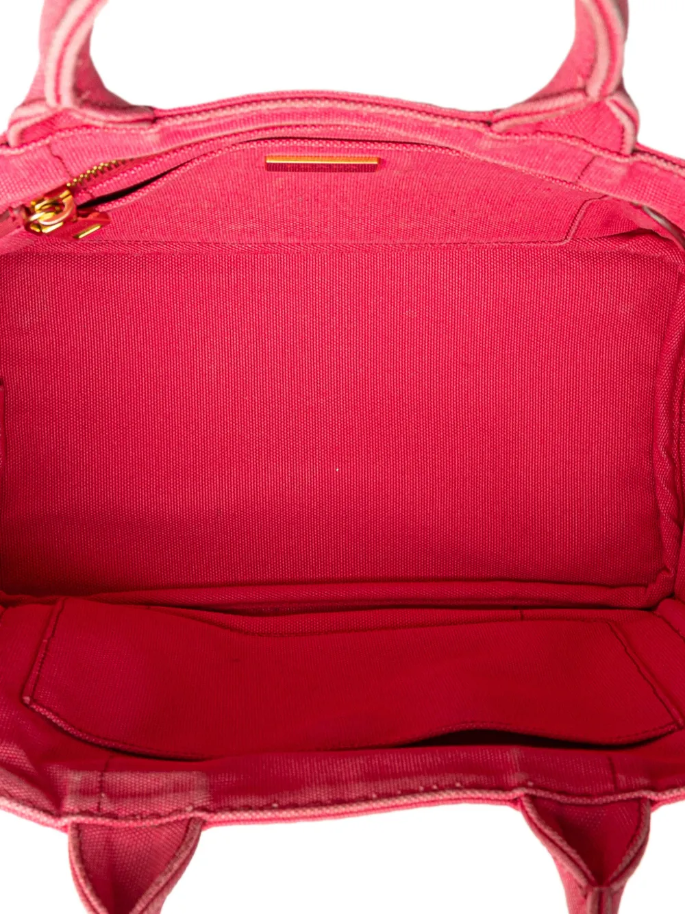 Pre-owned Prada 2013-2025 Small Canvas Canapa Logo Satchel In Pink