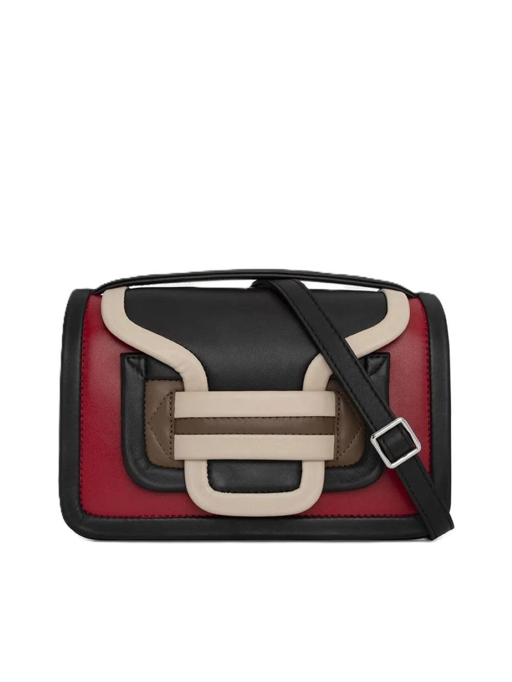Pierre Hardy Borsa a spalla Alpha Day - RED BLACK WHITE