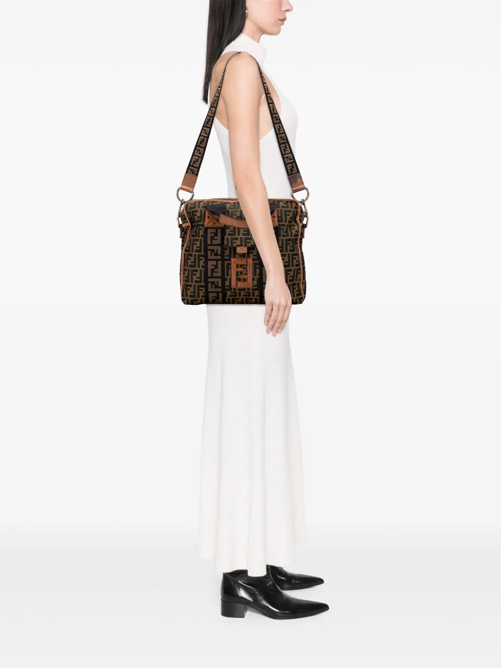 Fendi Pre-Owned 2000-2010 Zucca Canvas FF satchel | Pre-Owned | Image 2