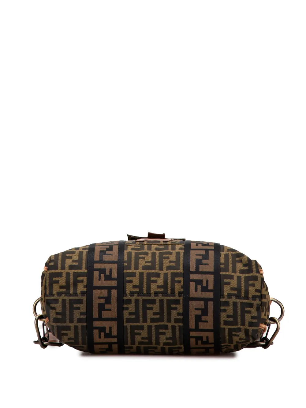 Pre-owned Fendi 2000-2010 Zucca Canvas Ff Satchel In Brown