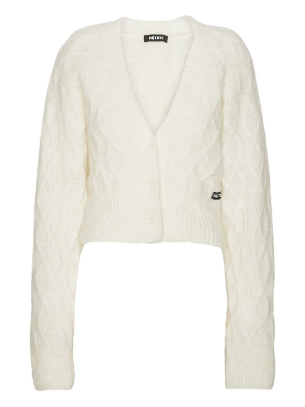 Rotate Birger Christensen V-neck Cardigan In White