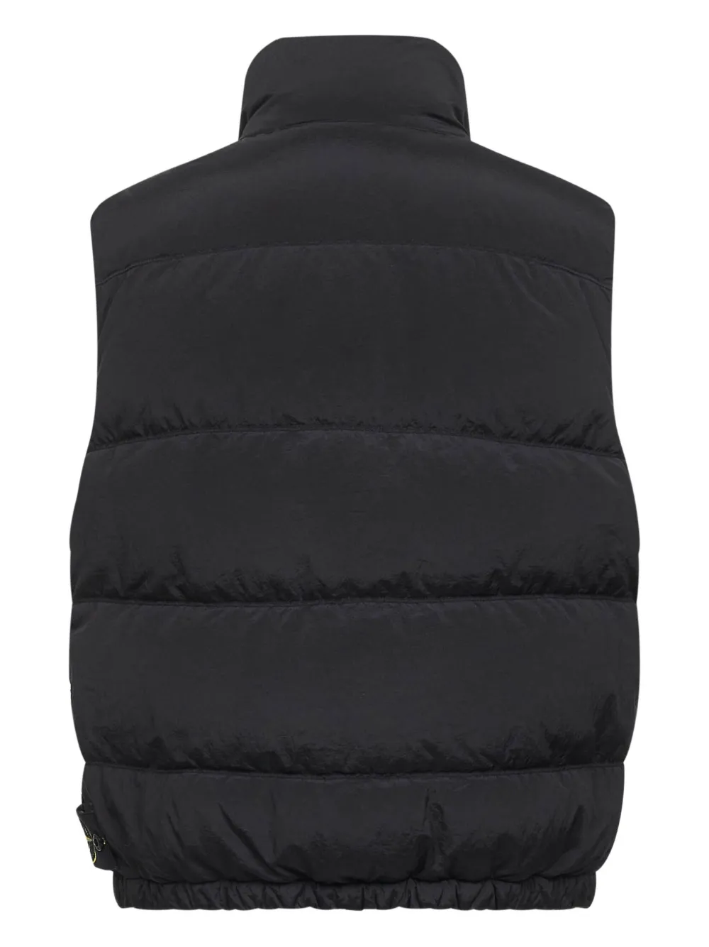 Stone Island Down Vest With Anti-drop And Dual Zip Pockets In Black