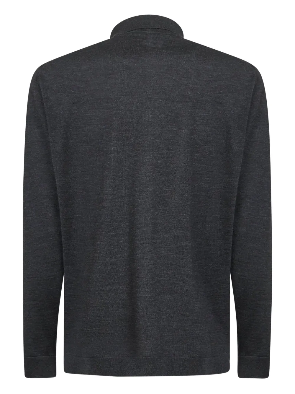 Lardini long-sleeve virgin-wool shirt - Zwart