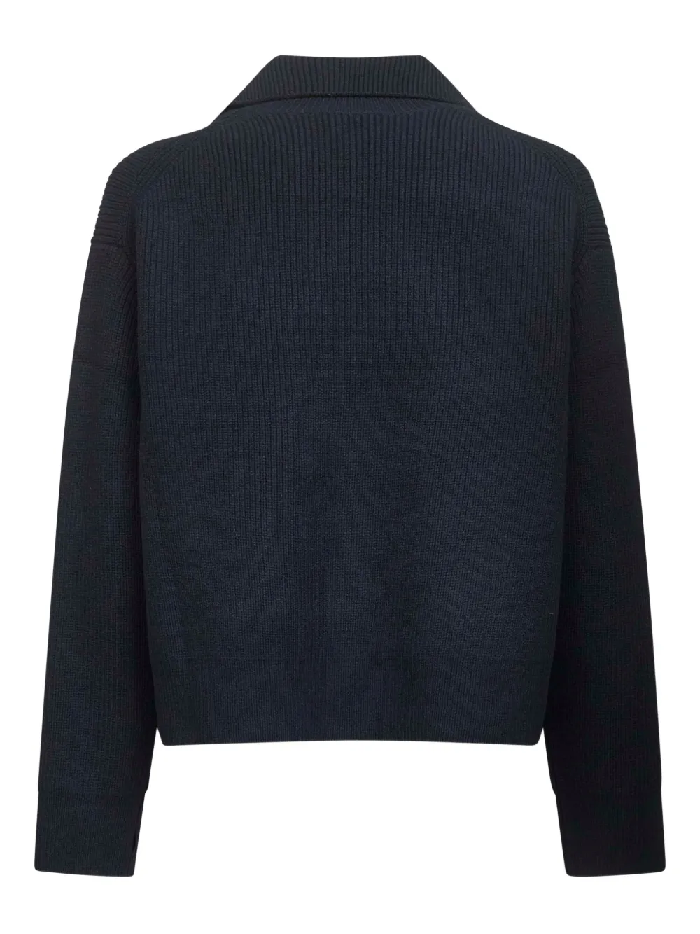 Studio Nicholson Ribbed Polo-collar Sweater In Blue