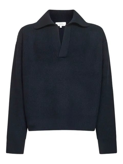 Studio Nicholson ribbed polo-collar sweater