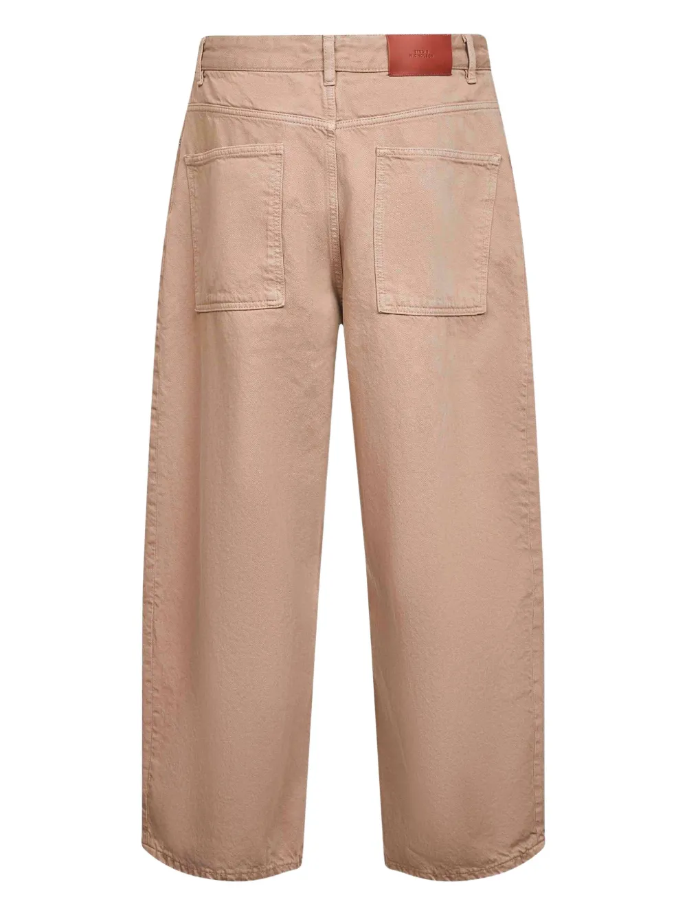 Studio Nicholson Beige Garment-dyed Denim Paolo Jeans In Brown