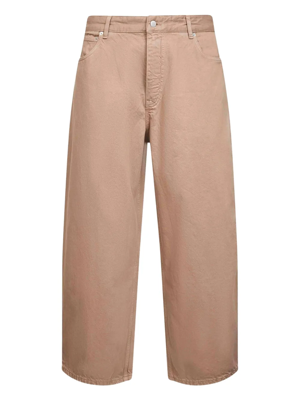 Studio Nicholson Beige Garment-dyed Denim Paolo Jeans In Brown