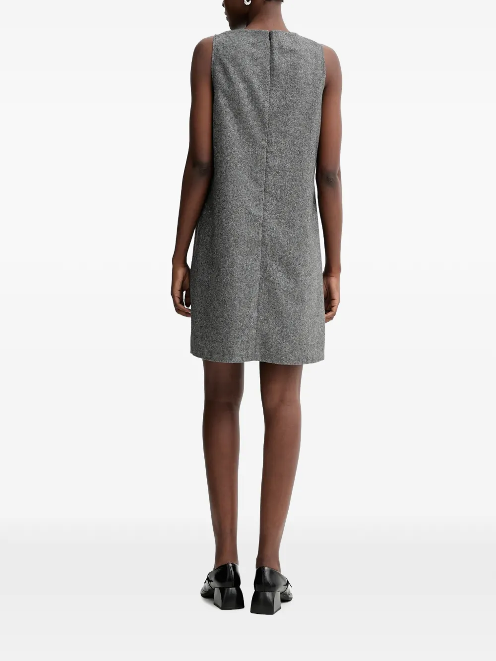 Marc O'Polo Mouwloze mini-jurk met ronde hals Grijs