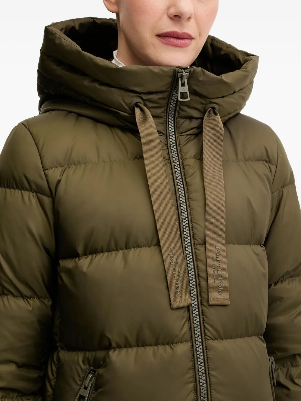 Marc O'polo Hooded Padded Coat In Green
