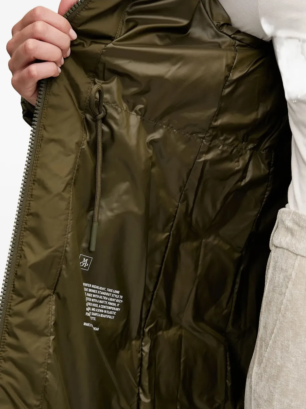 Marc O'polo Hooded Padded Coat In Green