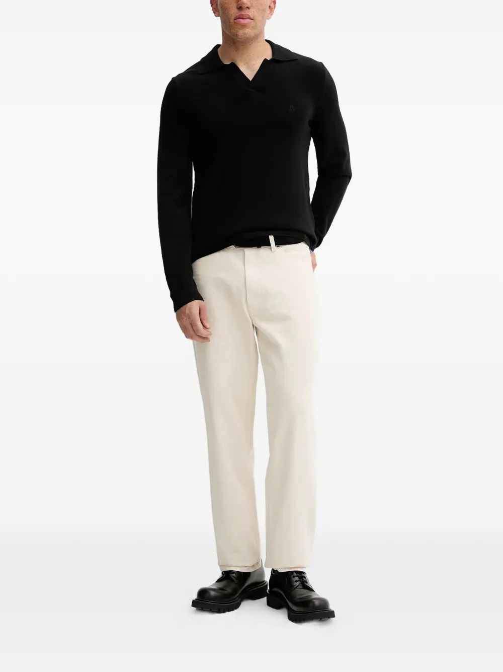 Marc O'Polo V-neck logo sweater | Knitted Sweaters | Image 2