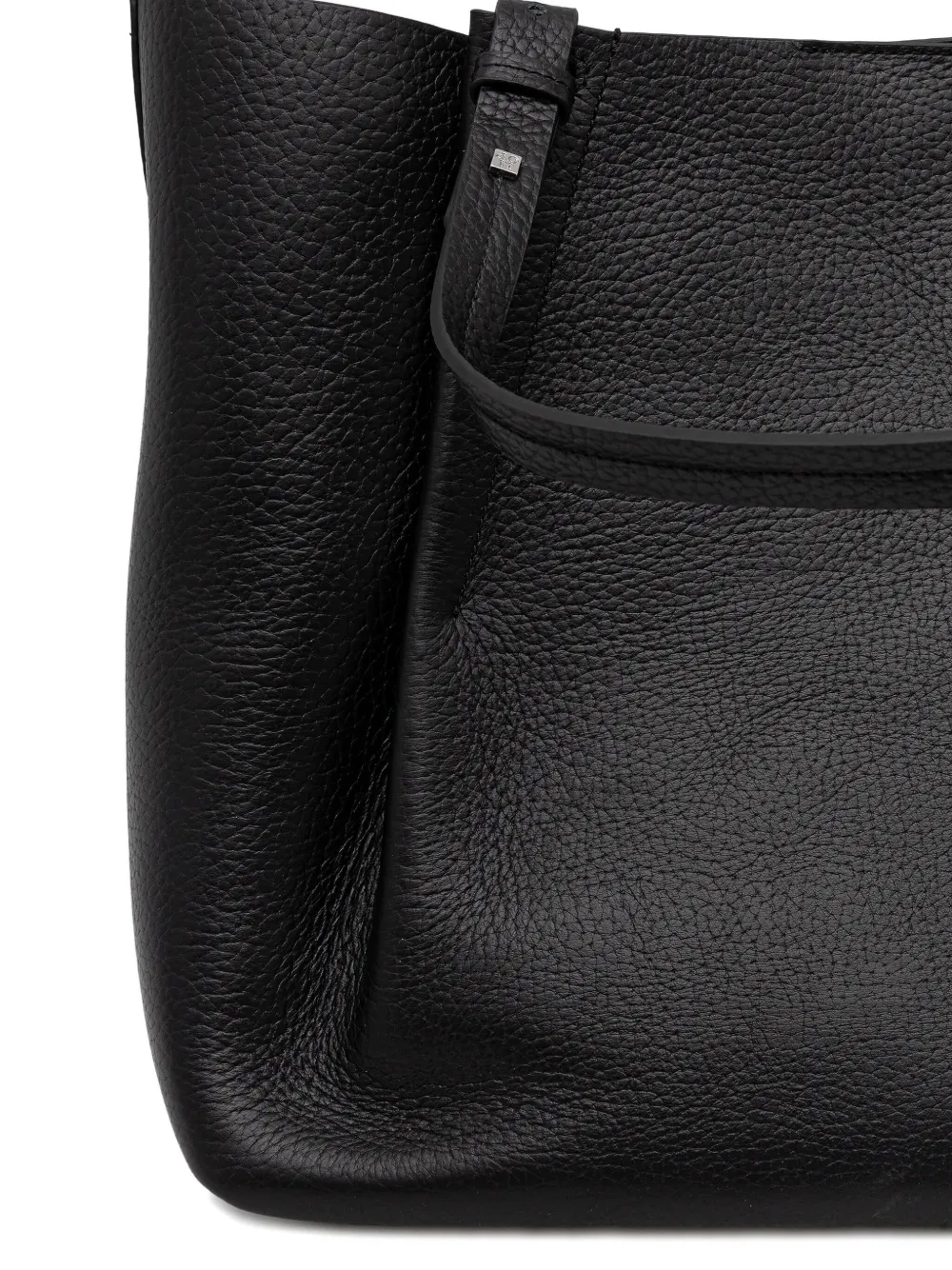 Marc O'polo Grained-leather Tote Bag In Black
