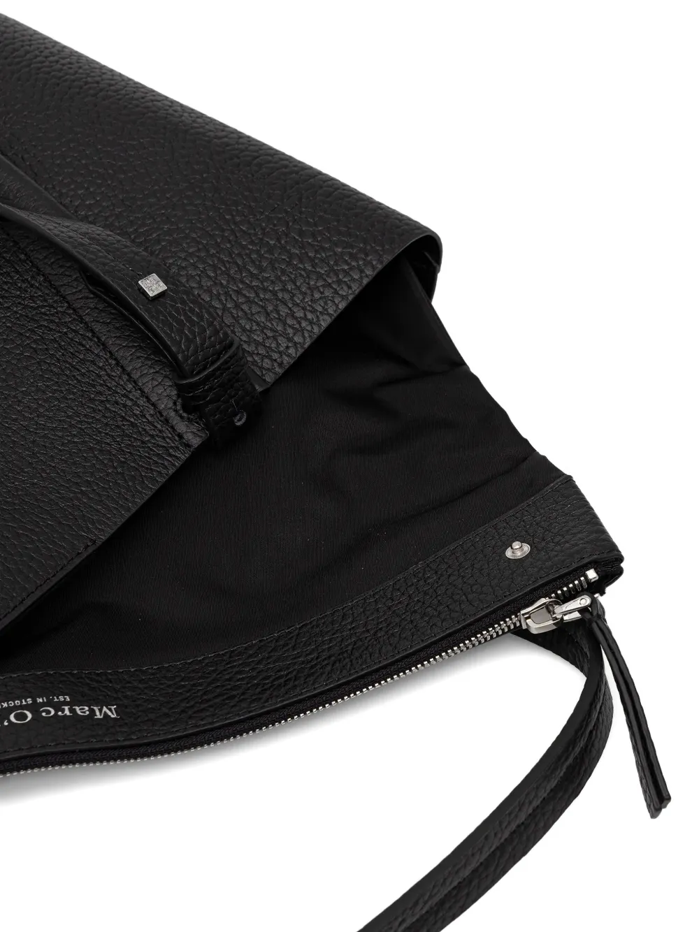 Marc O'polo Grained-leather Tote Bag In Black