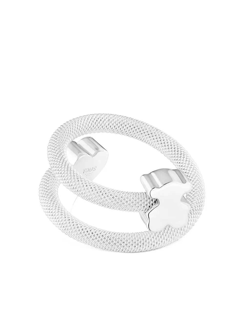 Tous Icon Mesh Ring In Silver
