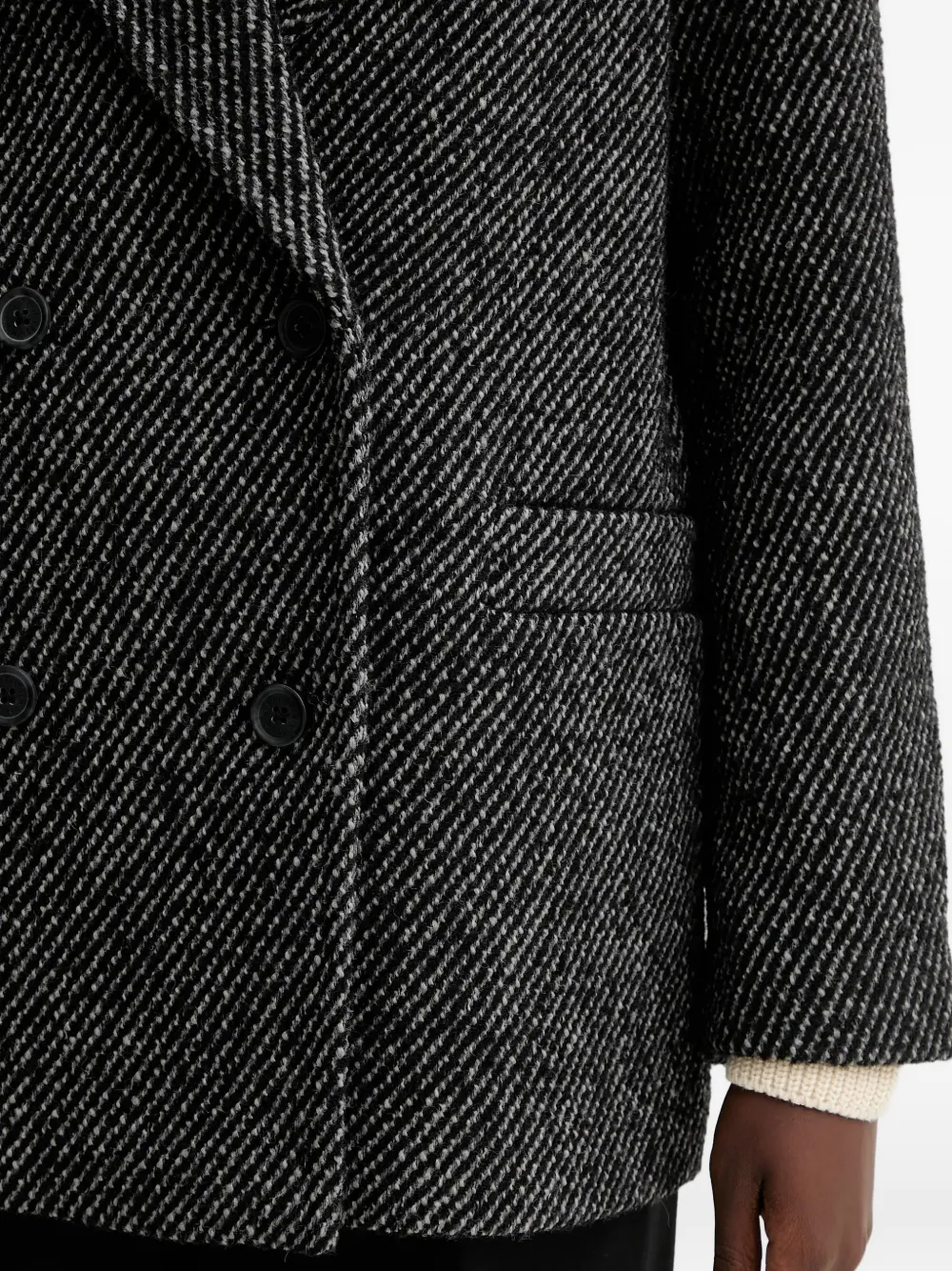 Marc O'polo Double-breasted Blazer In Gray