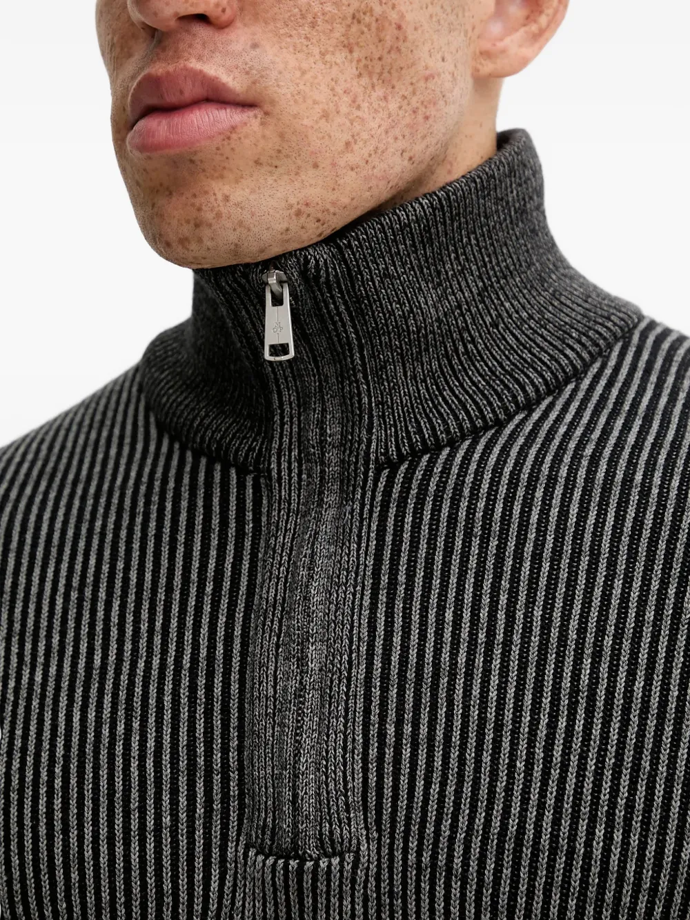 Marc O'Polo Trui met halve rits Grijs
