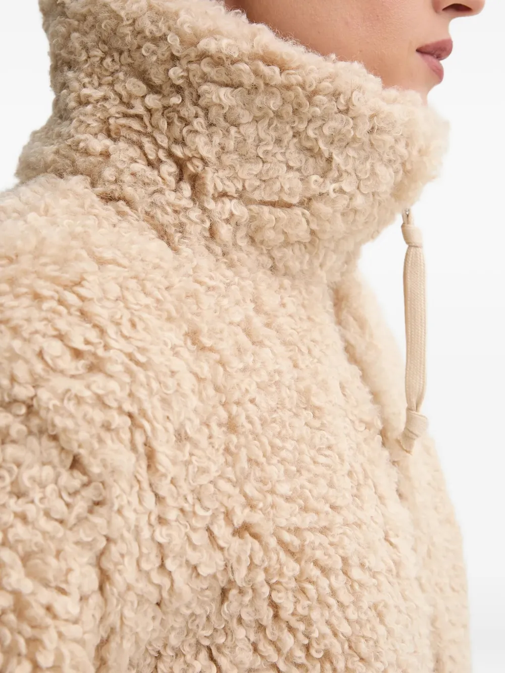 Marc O'Polo Bomberjack van imitatie lamswol Beige