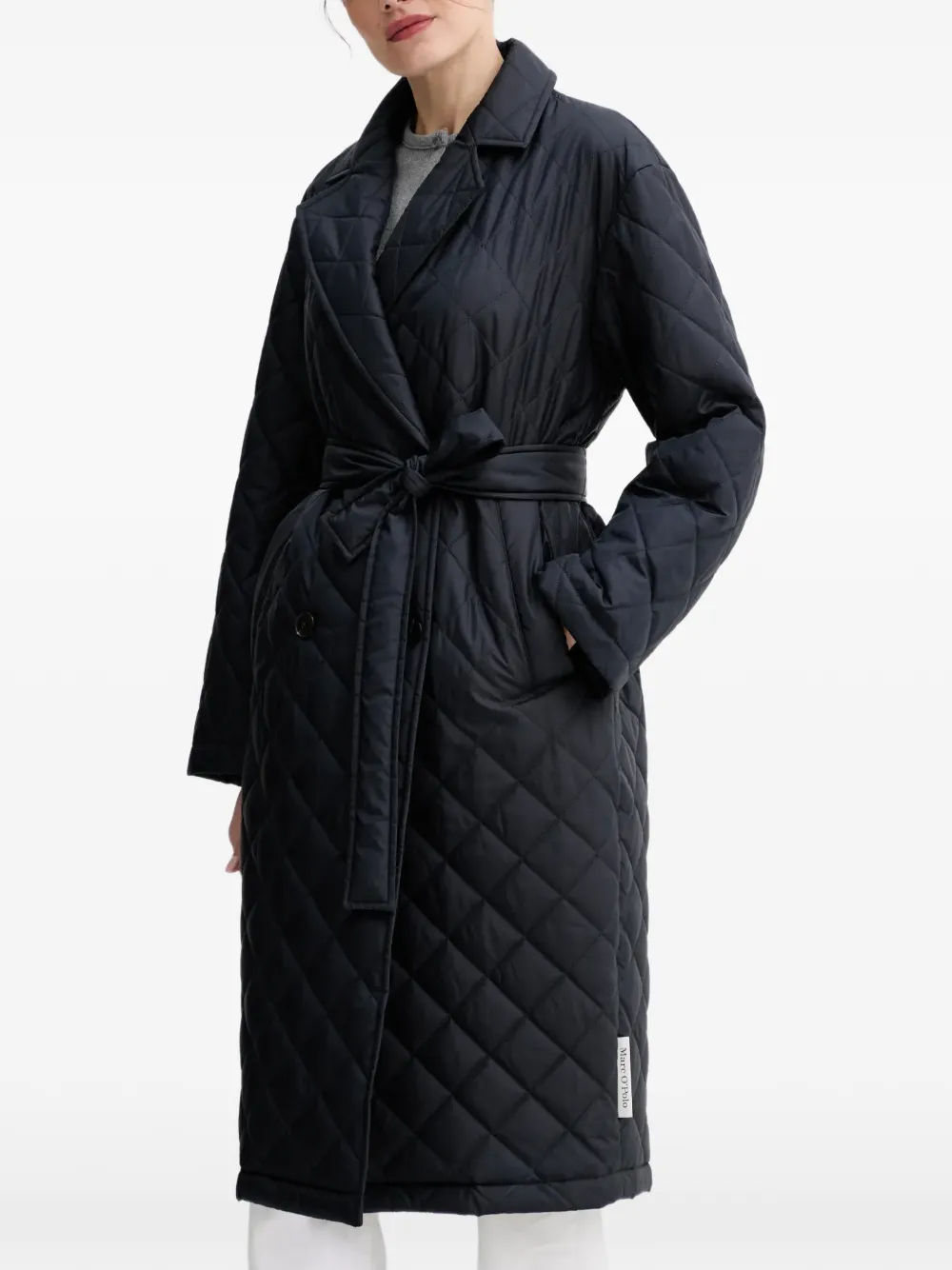 Marc O'Polo quilted belted coat - Blu