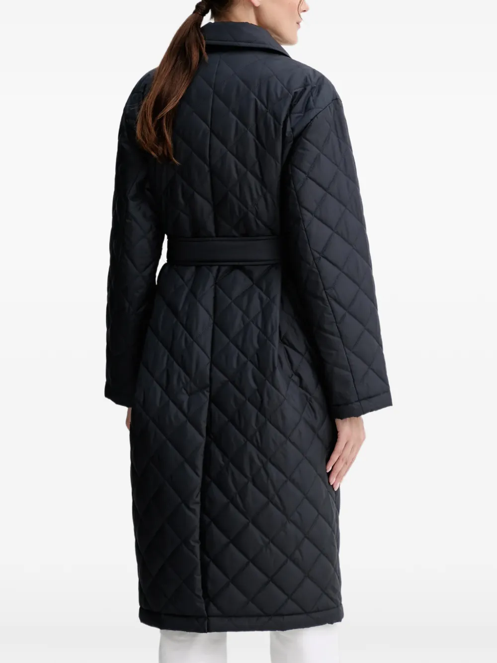  Marc O'polo Quilted Belted Coat - Blue 