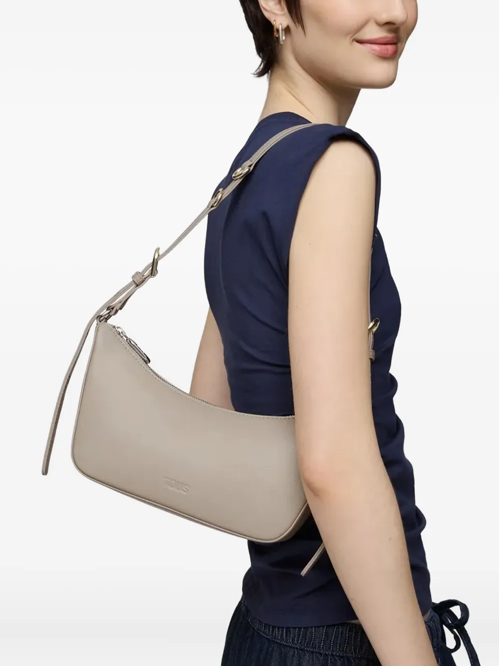 Tous City Shoulder Bag In Gray