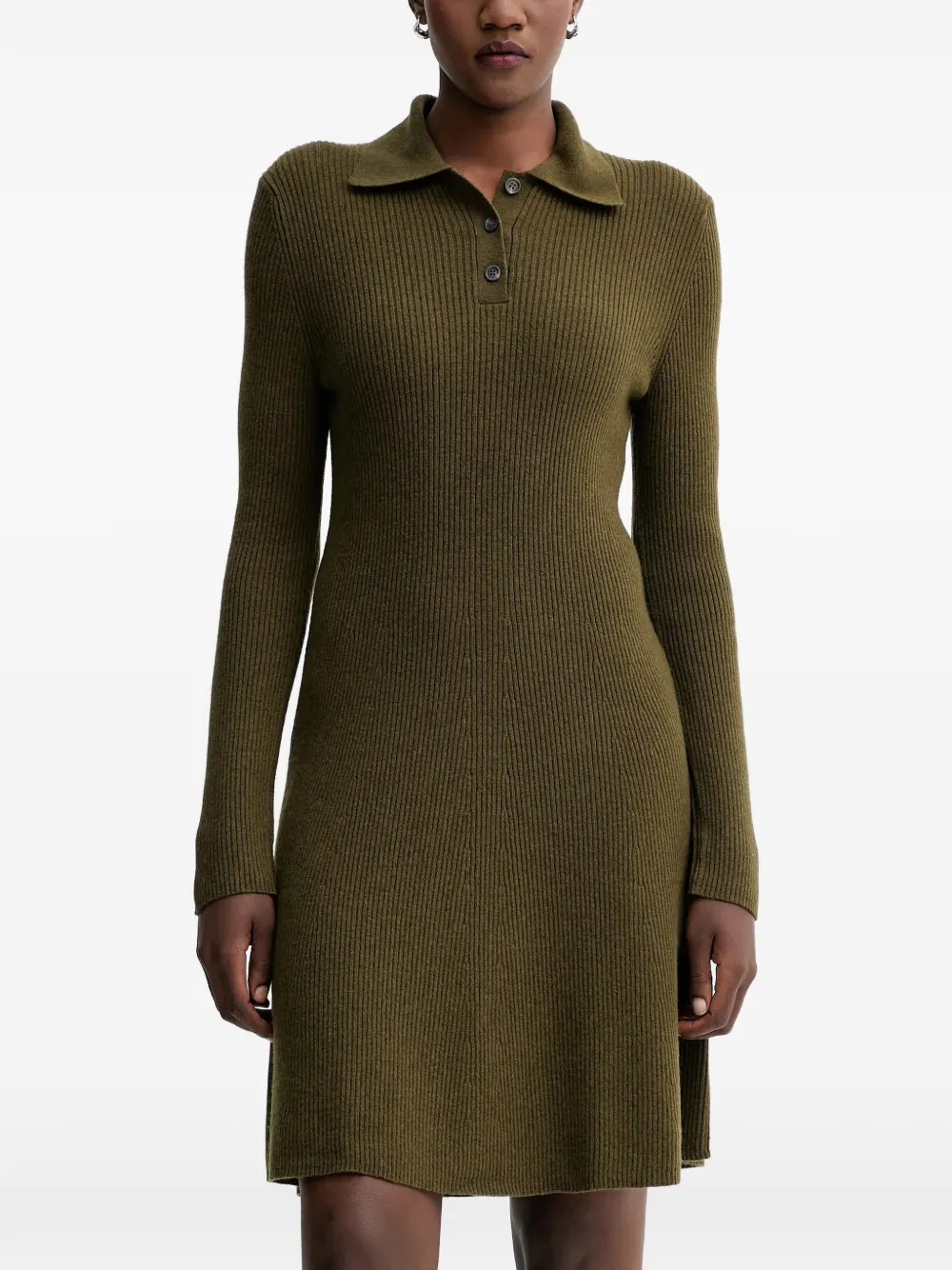 Marc O'polo Ribbed-knit Mini Dress In Multi