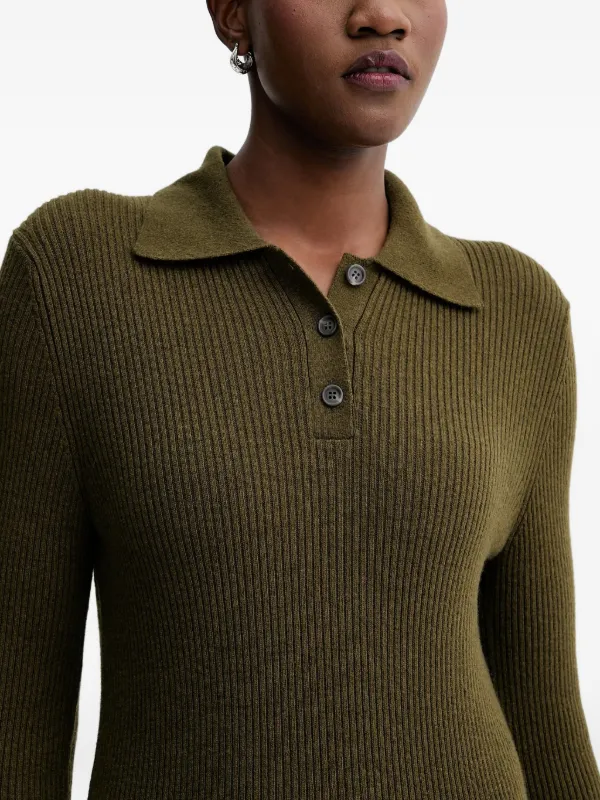 Marc O'Polo ribbed-knit Mini Dress | Green | FARFETCH