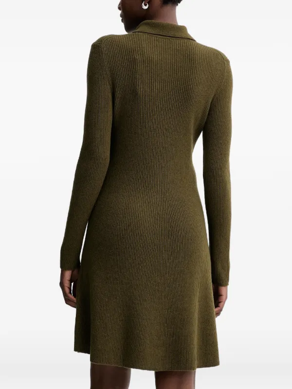 Marc O'Polo ribbed-knit Mini Dress | Green | FARFETCH