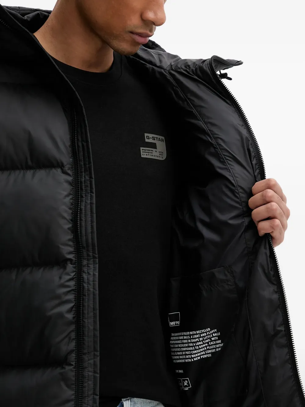 Marc O'polo Zip-fastening Hooded Jacket In Black