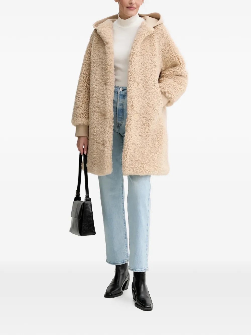 Marc O'Polo abrigo texturizado con capucha | Abrigos de pelo artificial | Image 2