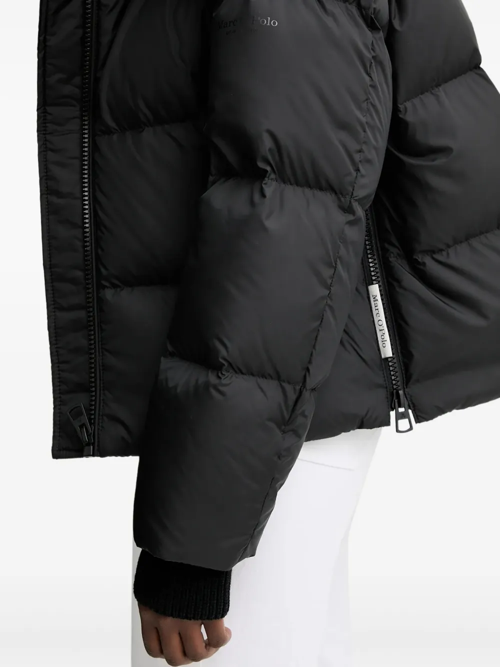 Marc O'Polo Donsjack met capuchon Zwart