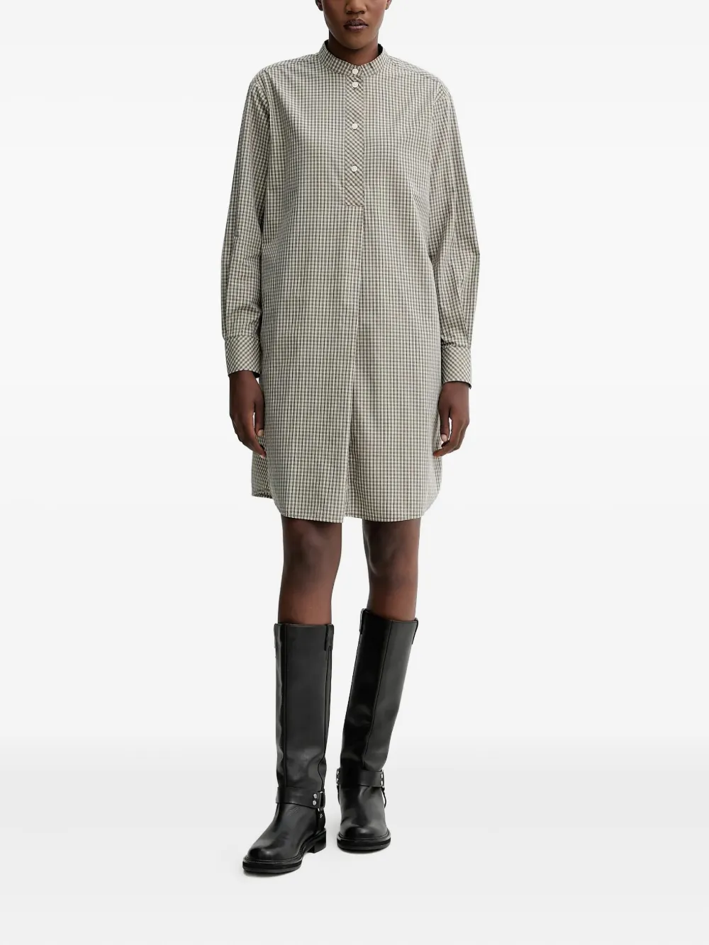 Marc O'Polo mini-checked button-up shirt dress | Day Dresses | Image 2