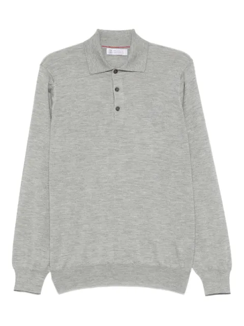 Brunello Cucinelli playera tipo polo tejida