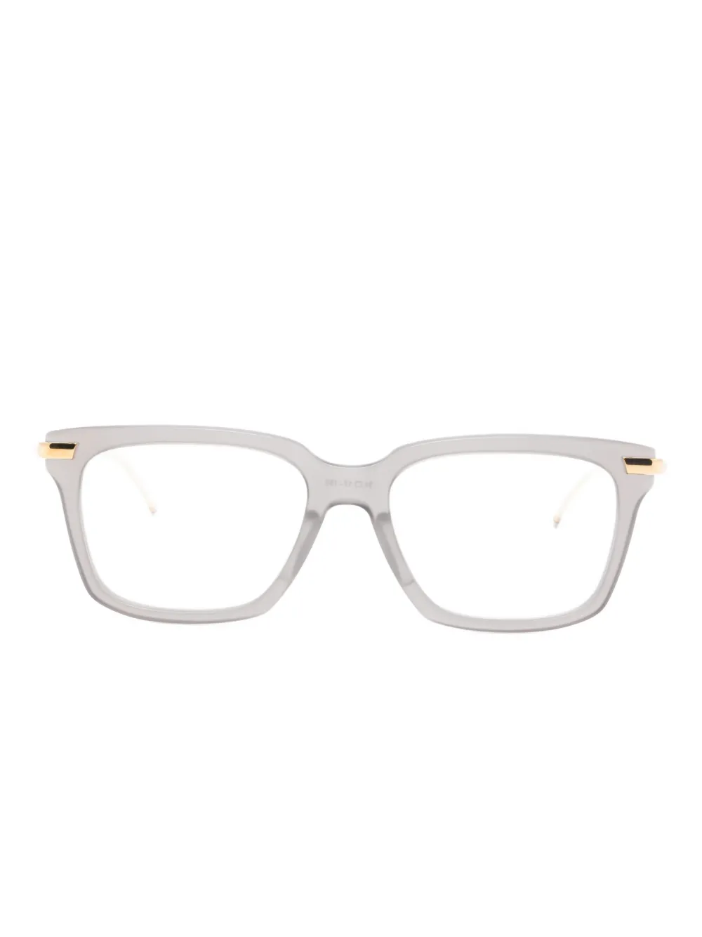 Thom Browne Eyewear rectangle-frame glasses | Grey | Image 1