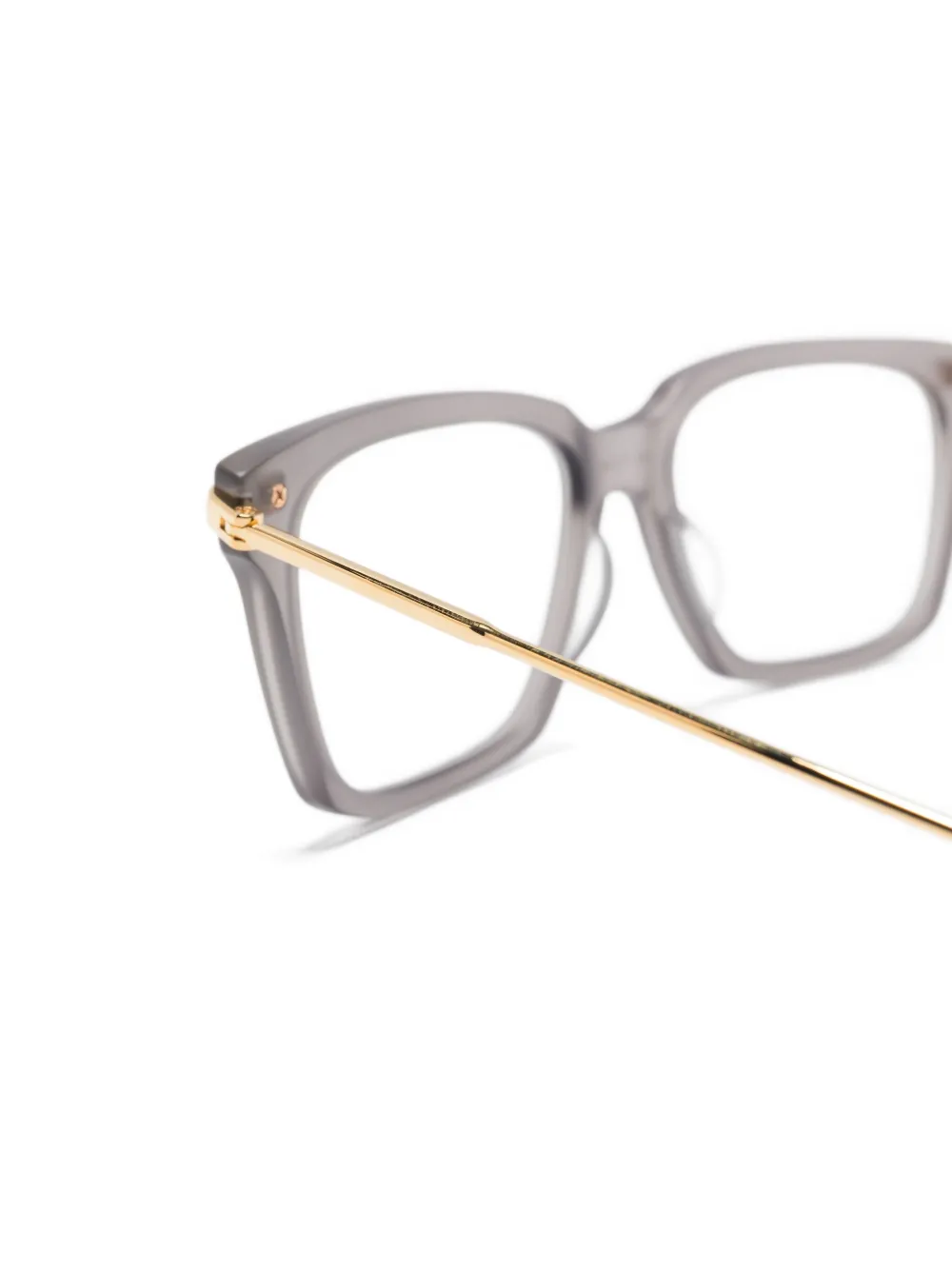 Thom Browne Rectangle-frame Glasses In Gray