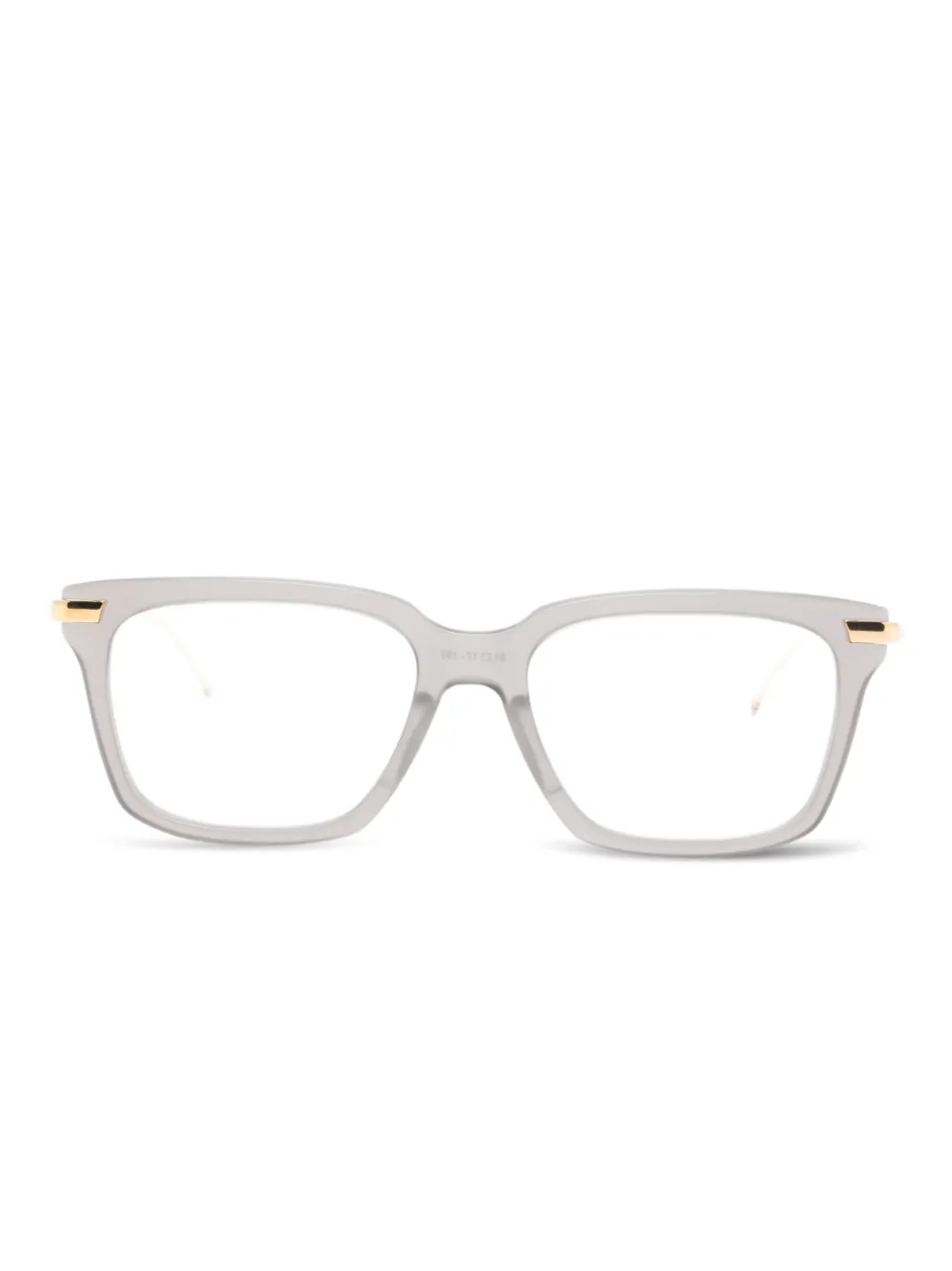 Thom Browne Eyewear rectangle-frame glasses | Grey | Image 1