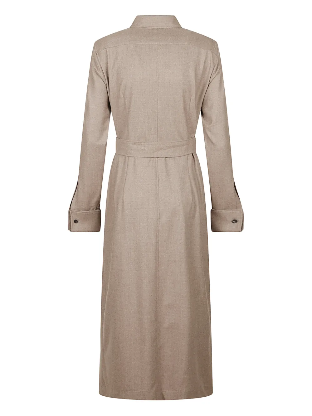 Max Mara belted foulé dress - Beige