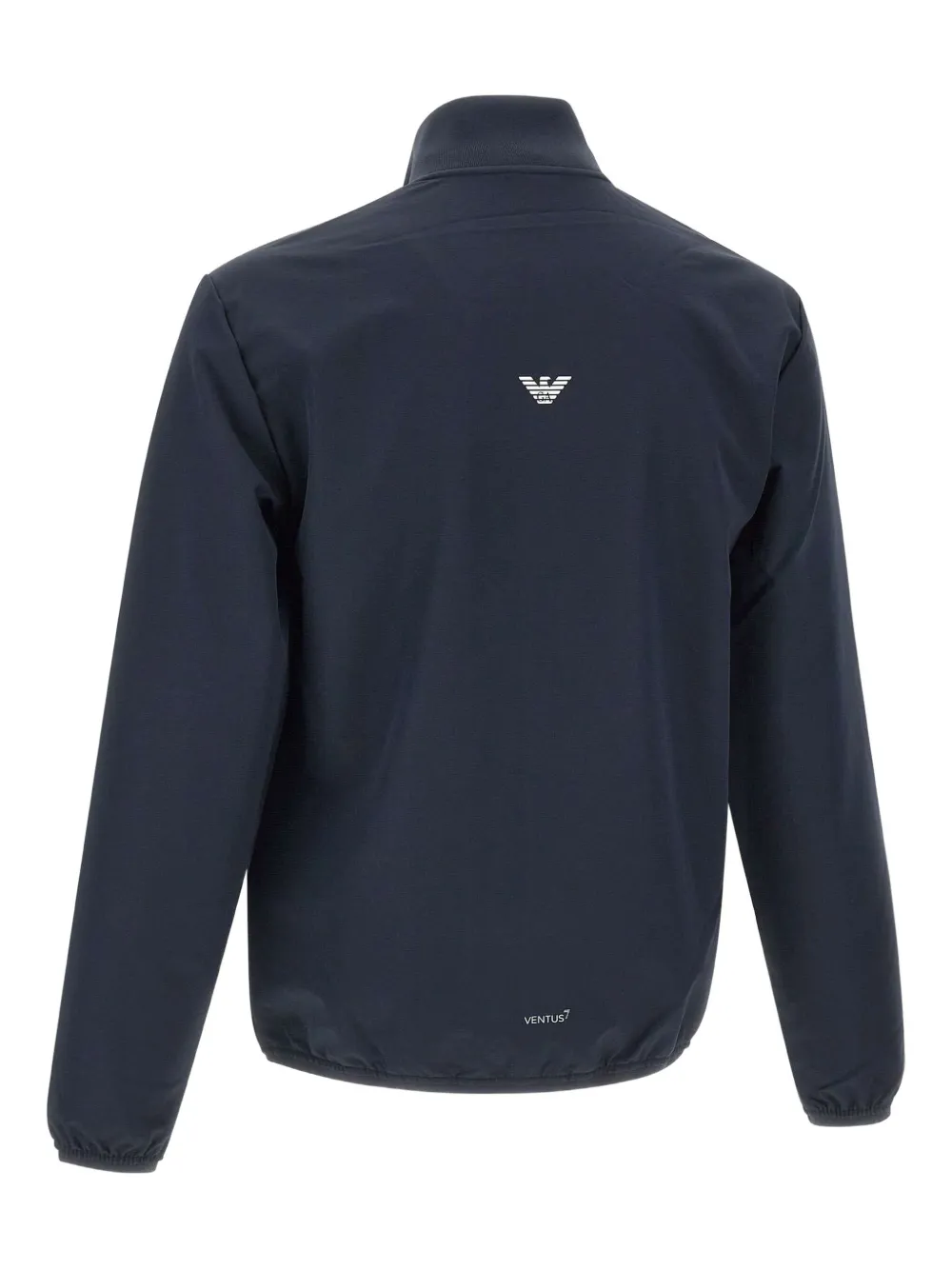 Ea7 Logo-print Zip-up Sweatshirt In Blue